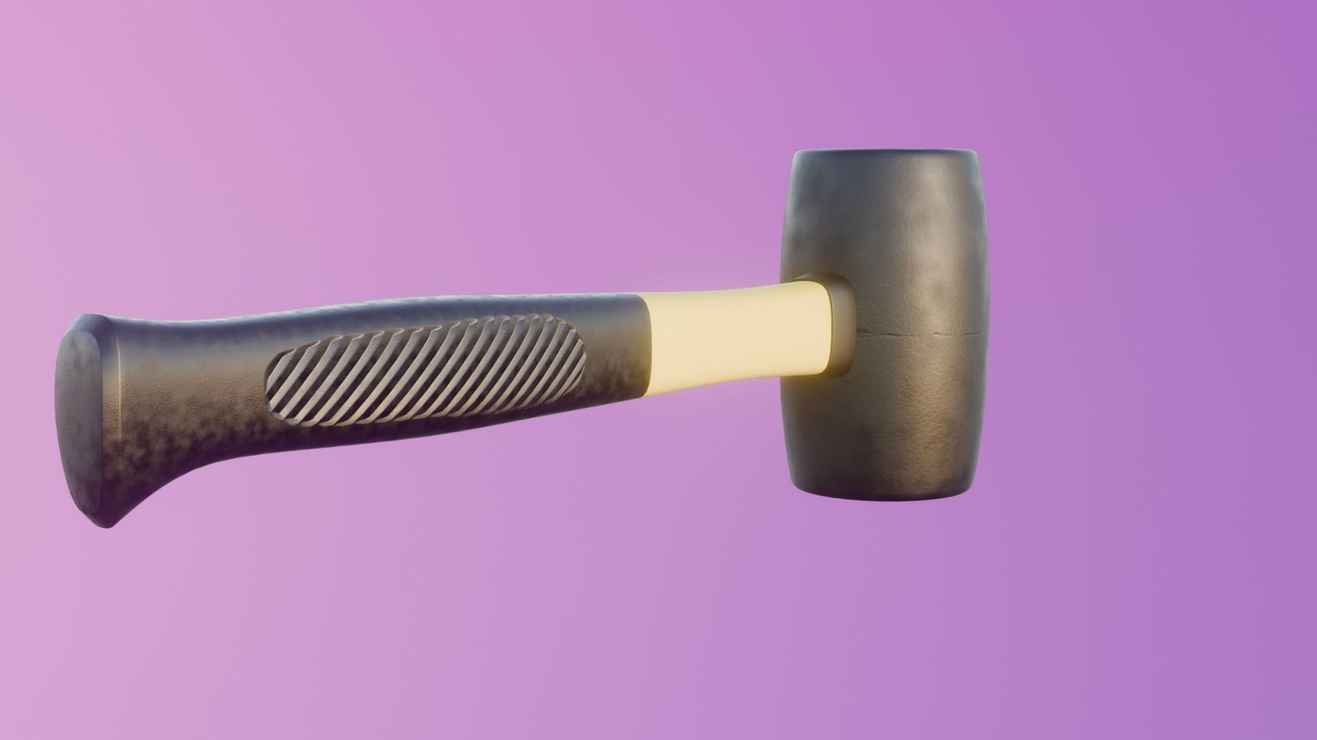 Rubber hammer 3D model_1
