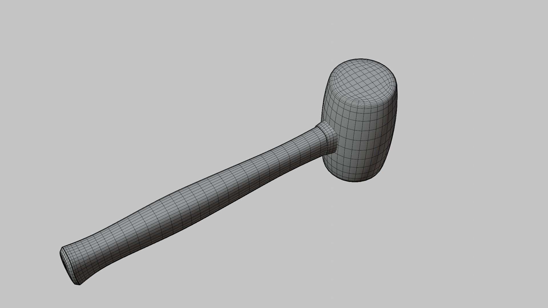 Rubber hammer 3D model_3