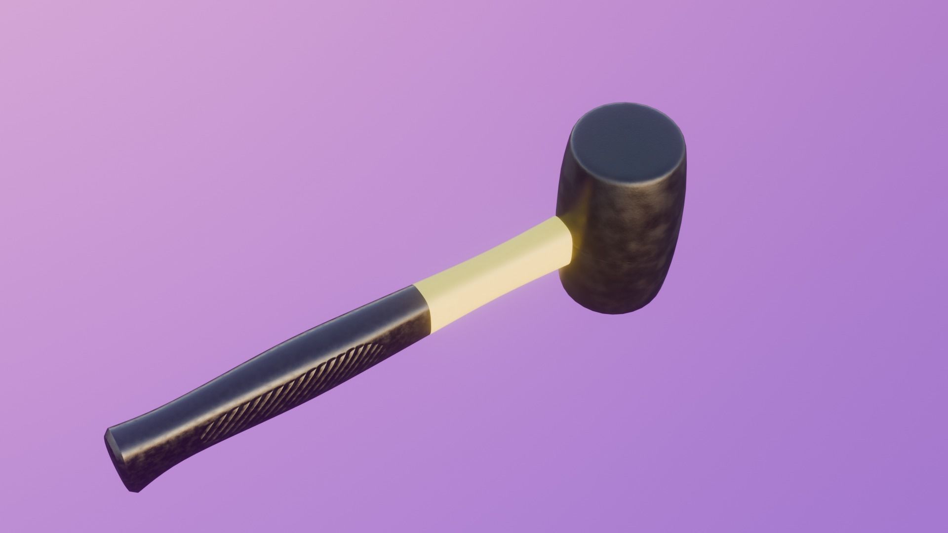 Rubber hammer 3D model_2