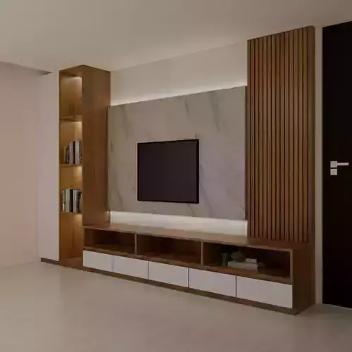 DESAIN BACKDROP APARTEMEN Low-poly 3D model