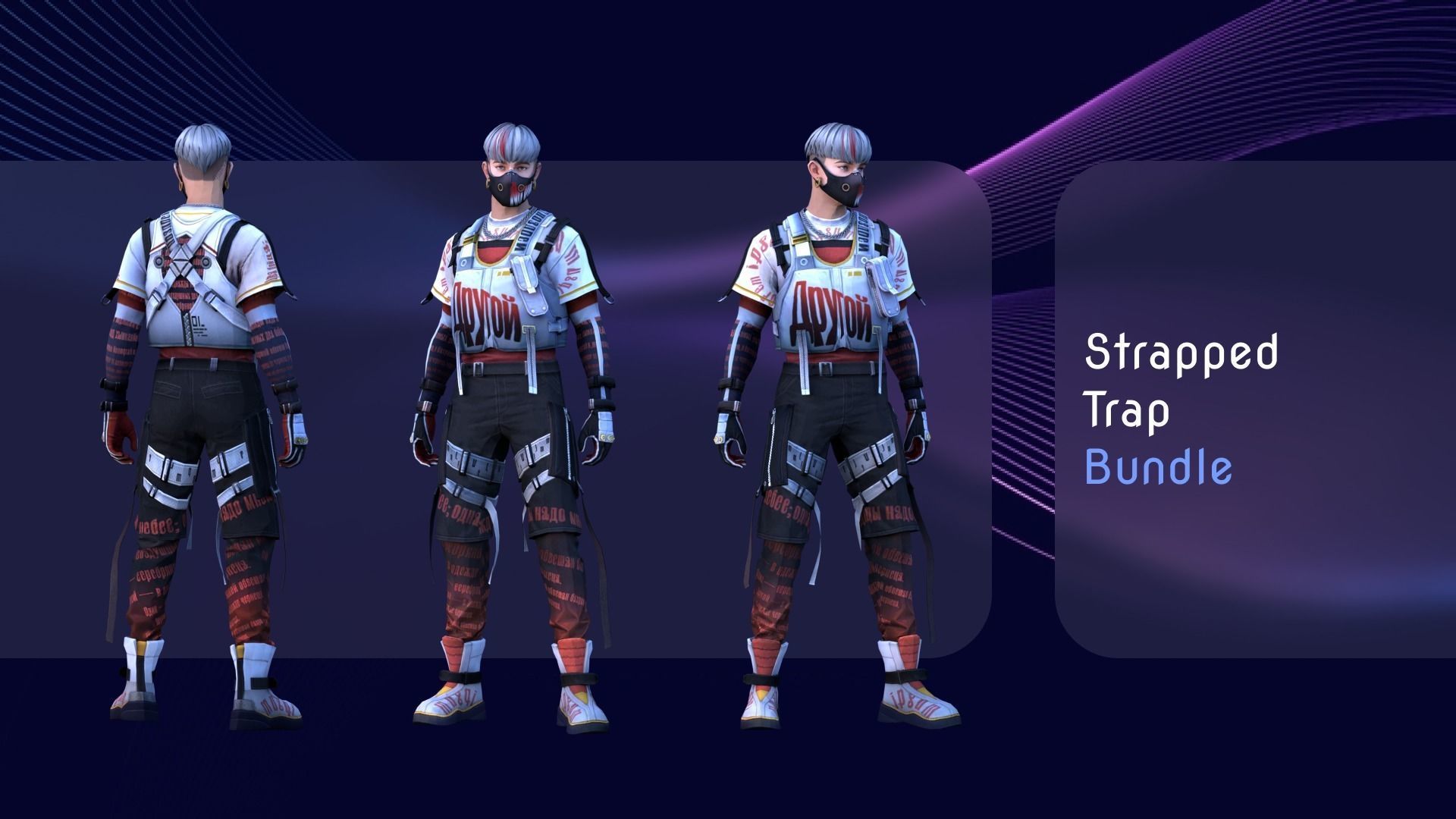 Fashion Free Fire Bundles - 26 Characters Low-poly 3D model_3