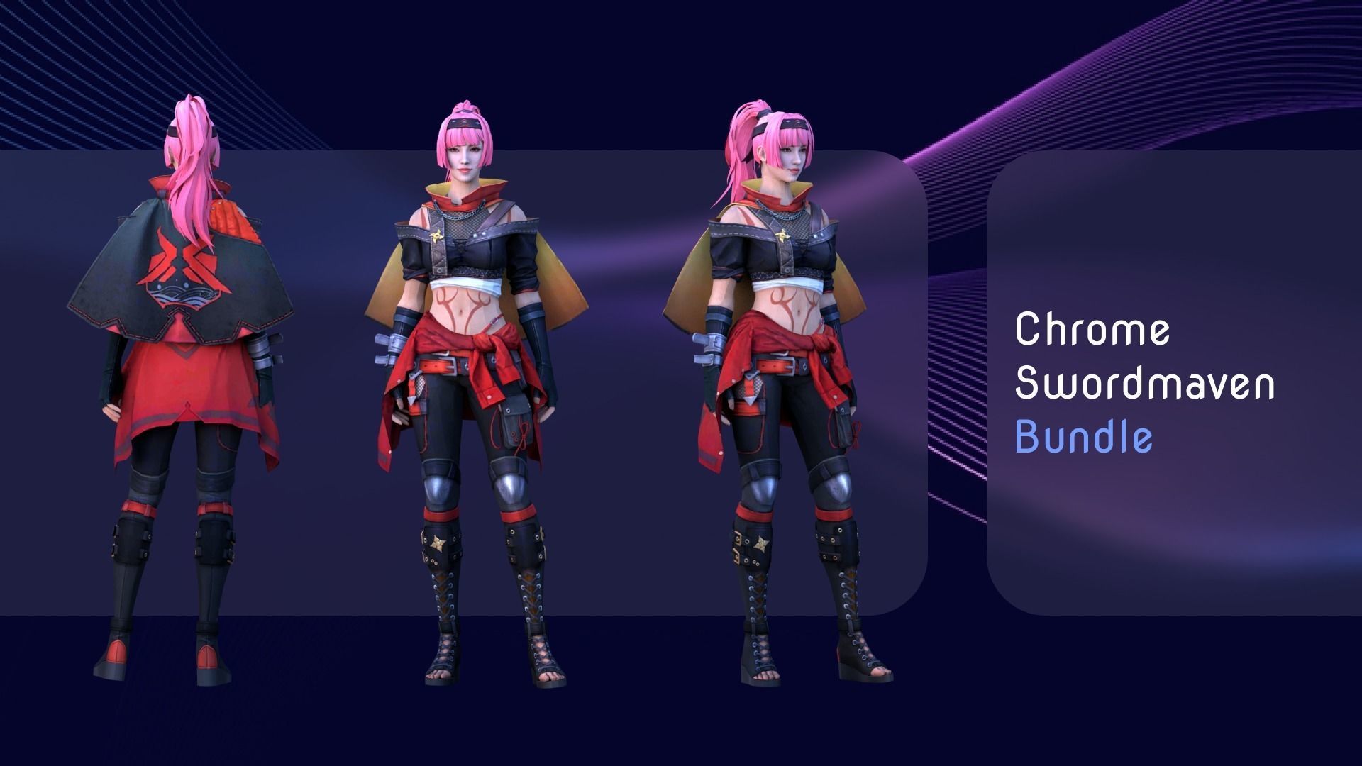 Fashion Free Fire Bundles - 26 Characters Low-poly 3D model_22