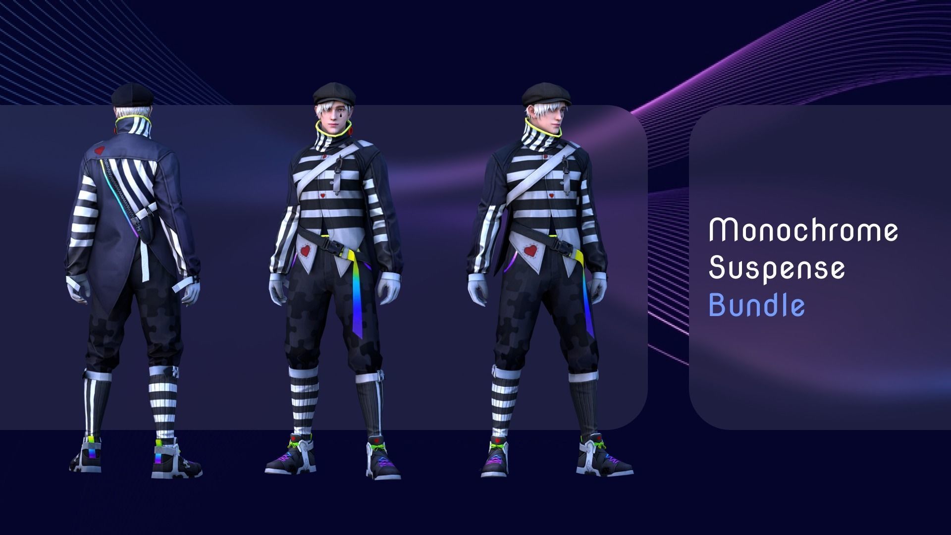 Fashion Free Fire Bundles - 26 Characters Low-poly 3D model_12