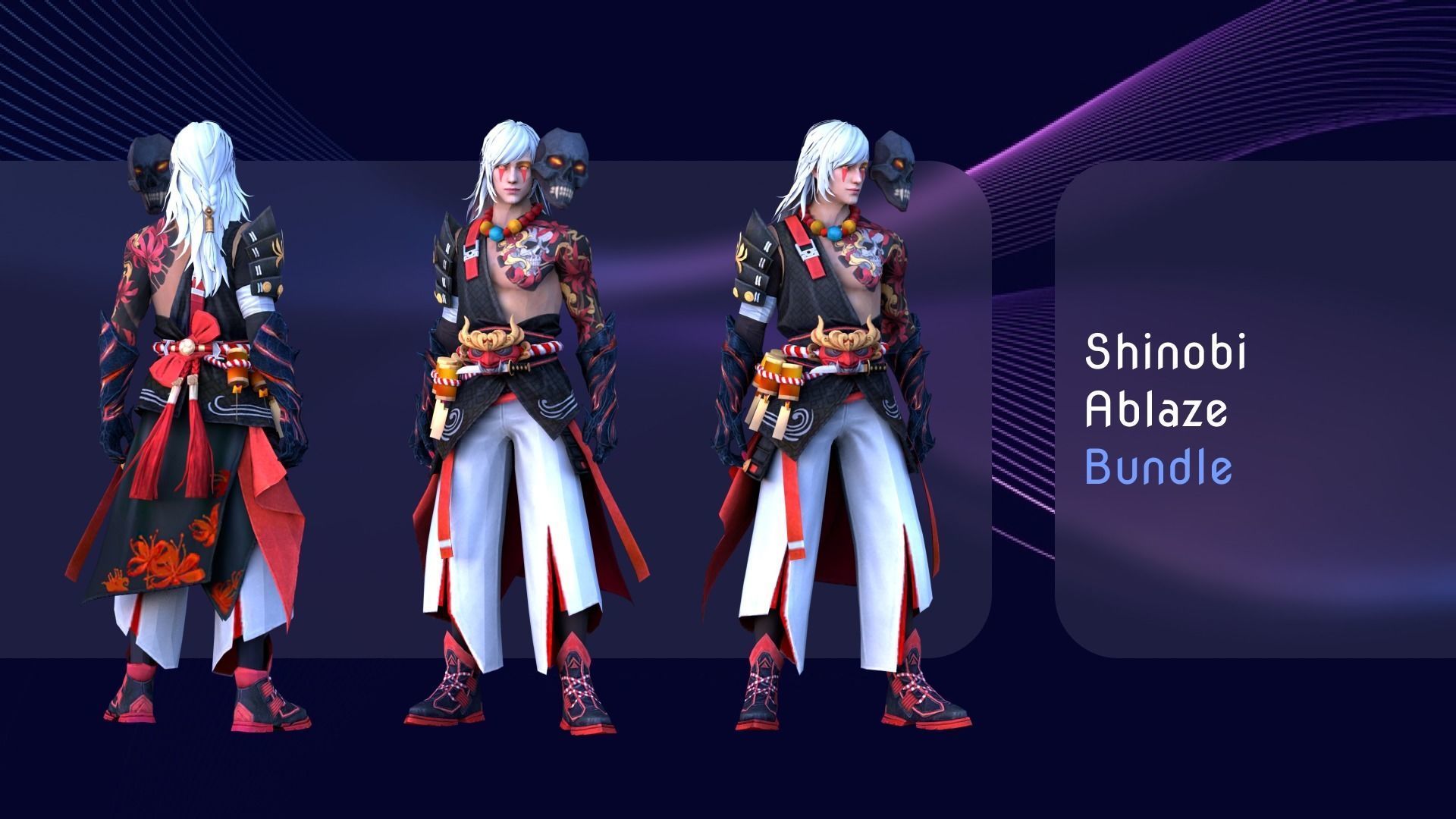 Fashion Free Fire Bundles - 26 Characters Low-poly 3D model_5