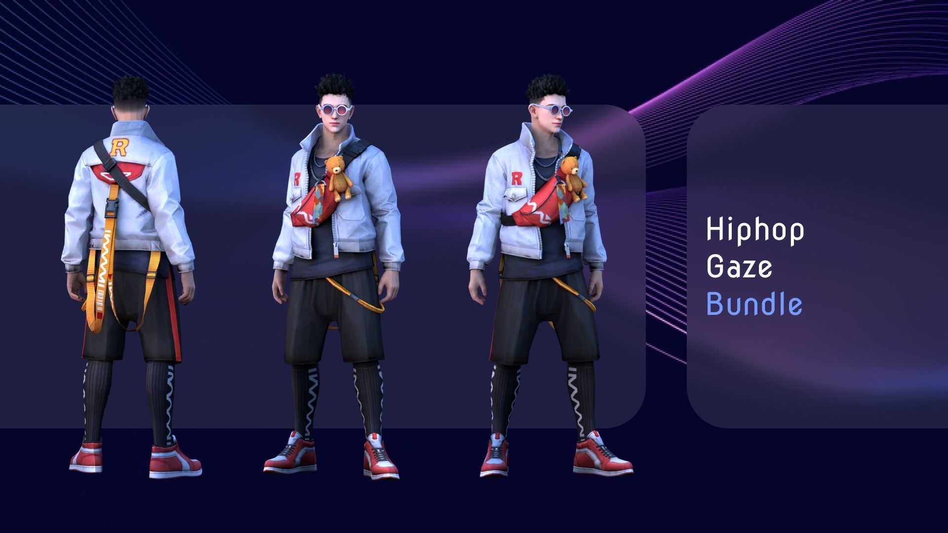 Fashion Free Fire Bundles - 26 Characters Low-poly 3D model_11
