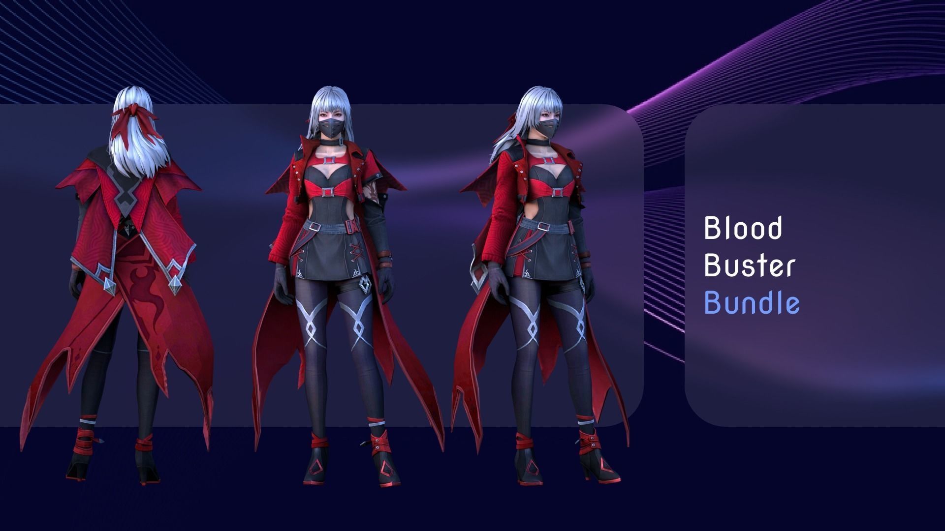 Fashion Free Fire Bundles - 26 Characters Low-poly 3D model_15