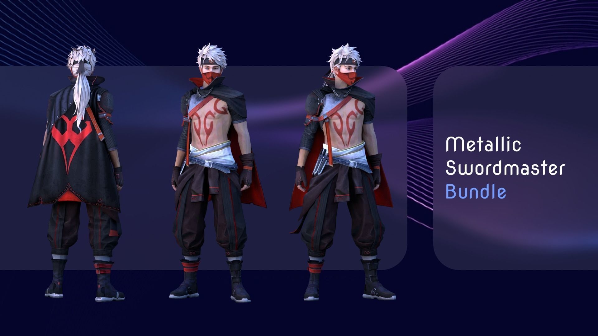 Fashion Free Fire Bundles - 26 Characters Low-poly 3D model_23