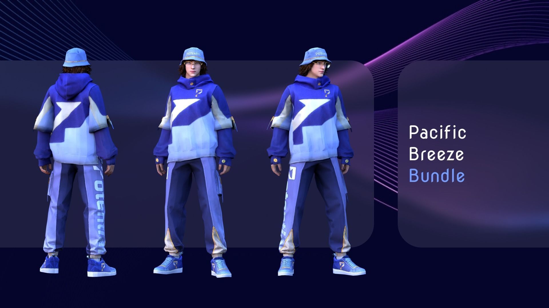 Fashion Free Fire Bundles - 26 Characters Low-poly 3D model_7