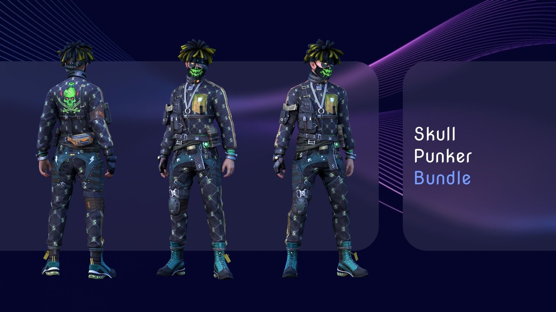 Fashion Free Fire Bundles - 26 Characters Low-poly 3D model_24