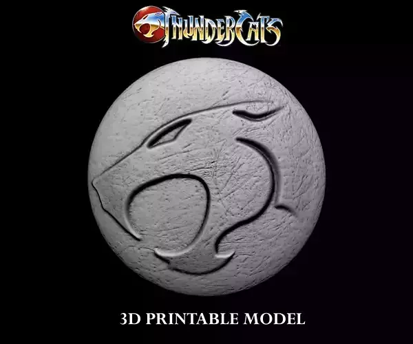 3D PRINTABLE THUNDERCATS LOGO COIN 3D print model