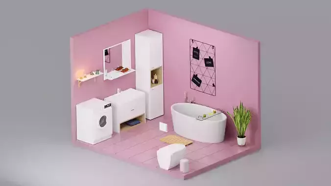 Bathroom isometric
