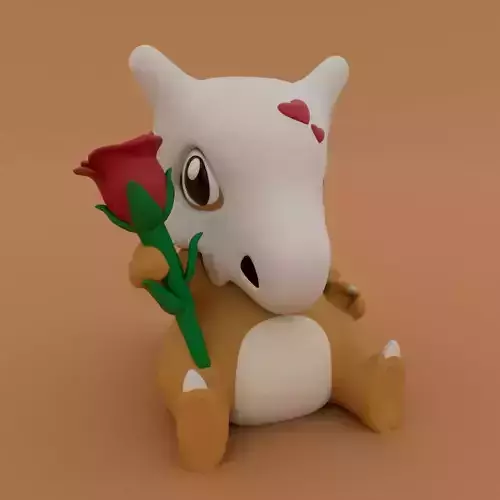 Valentines Special - Cubone 3D print model