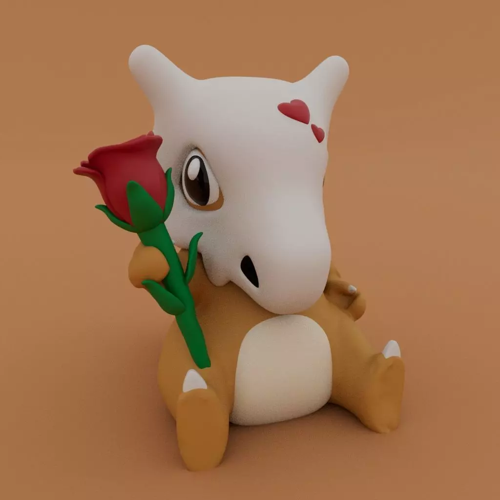 Valentines Special - Cubone 3D print model_0
