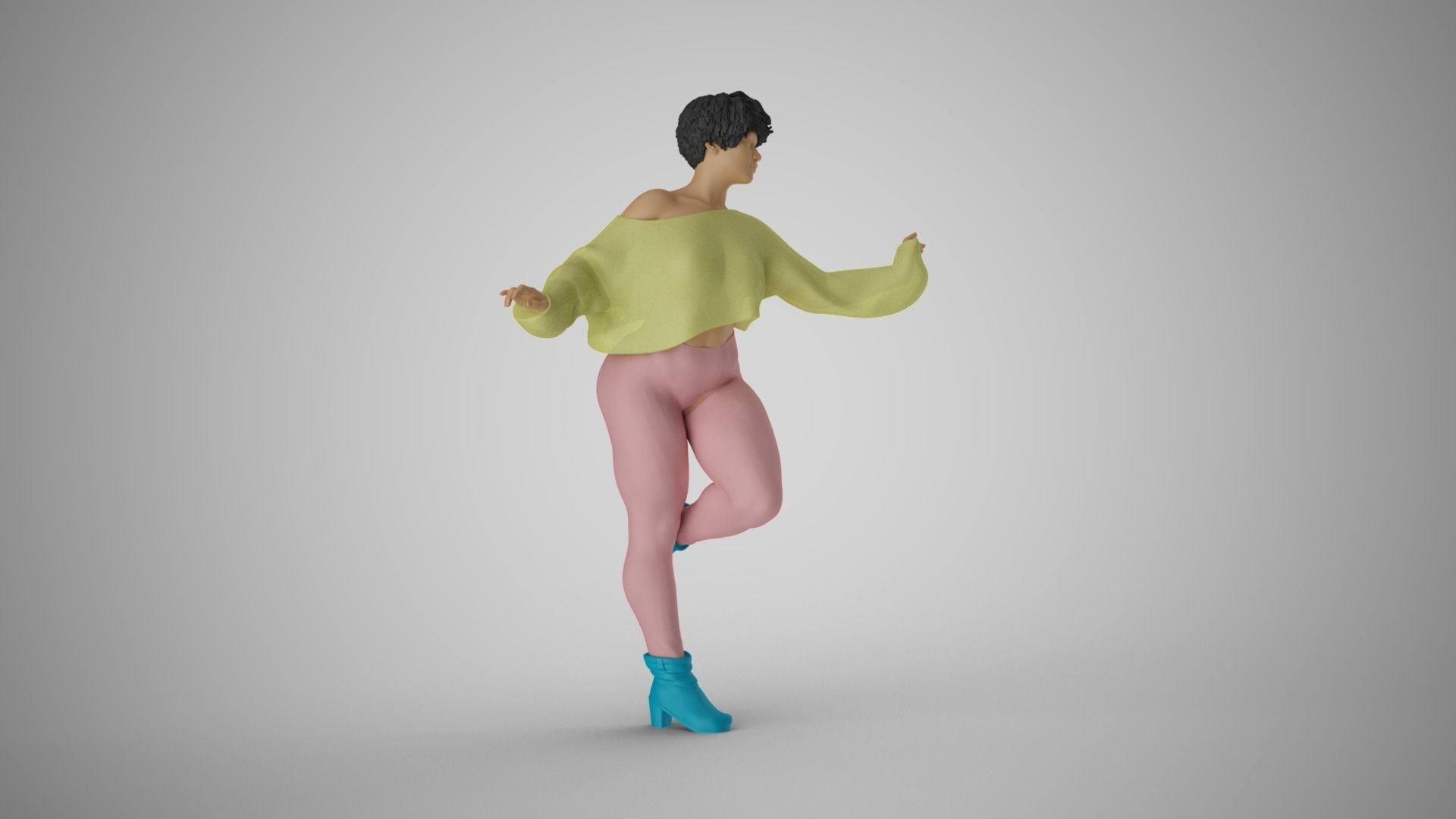 Winter Woman 3D print model_13