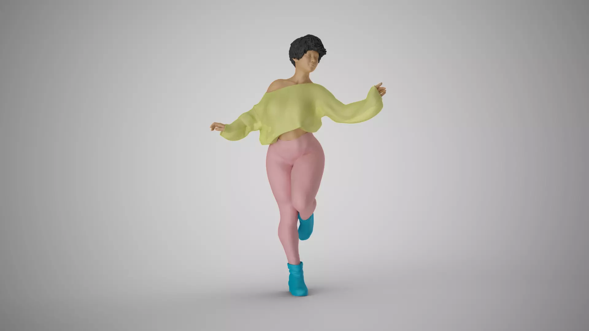 Winter Woman 3D print model_0