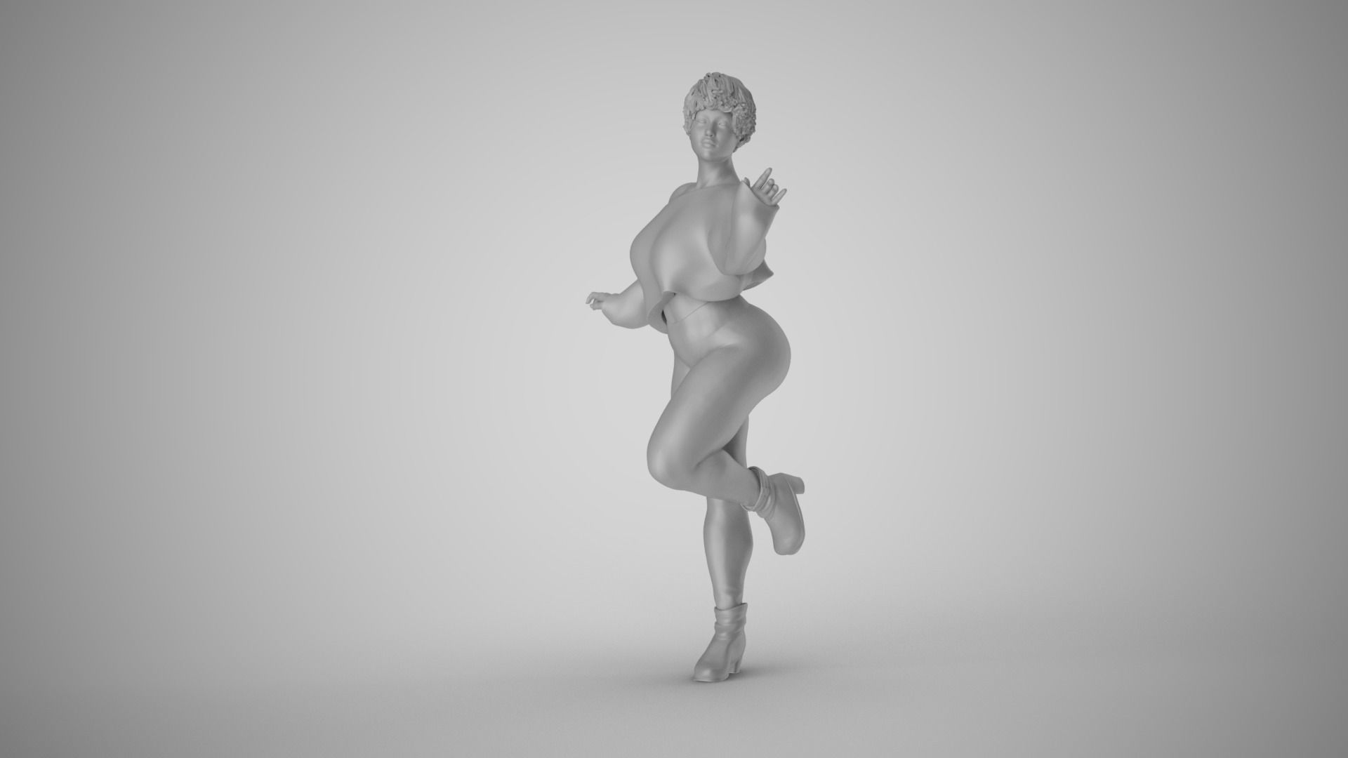 Winter Woman 3D print model_1