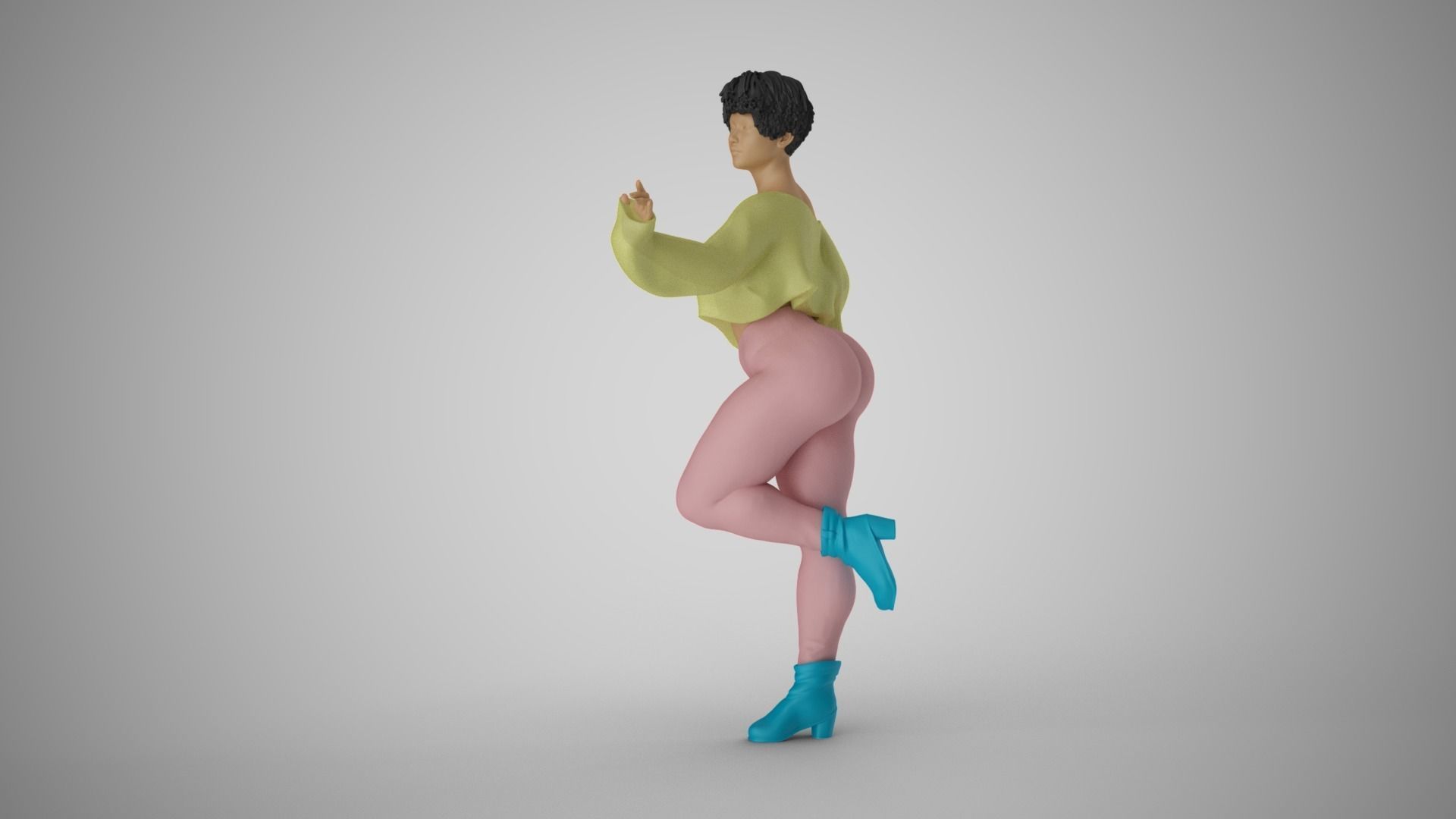 Winter Woman 3D print model_9