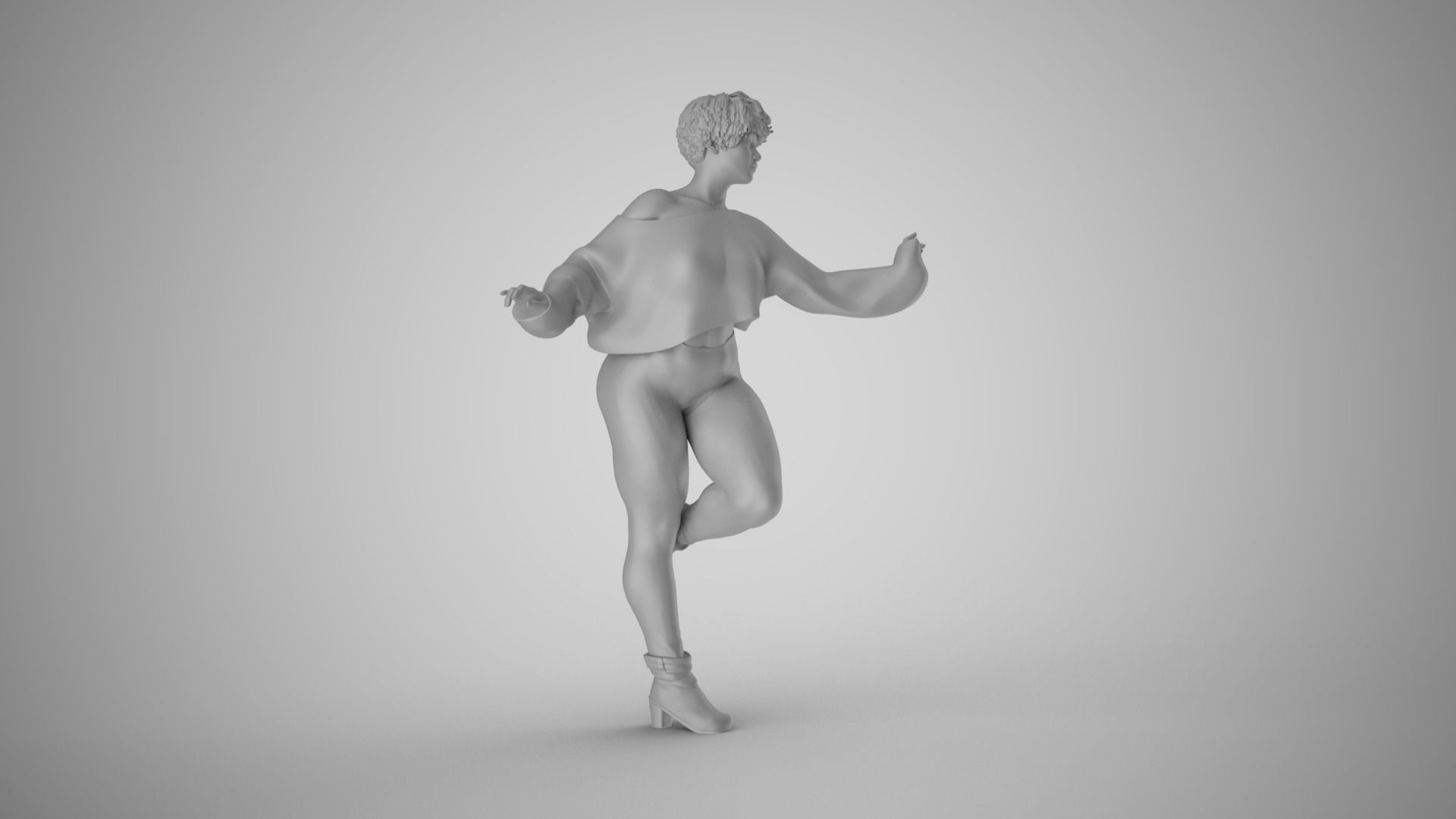 Winter Woman 3D print model_19