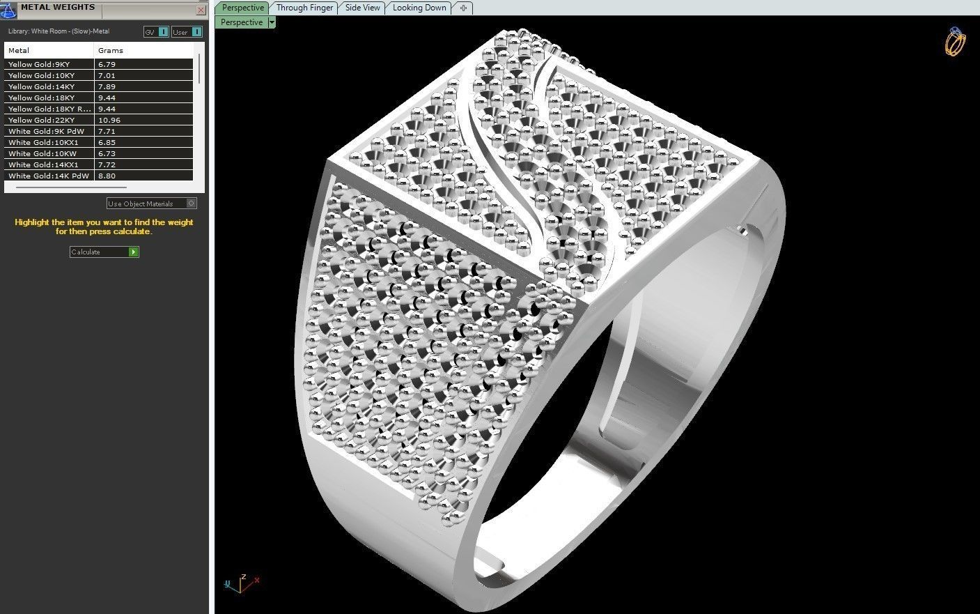 Gents Rings Diamond Men Ring STL 3DM 3D ready print model 3D print model_6
