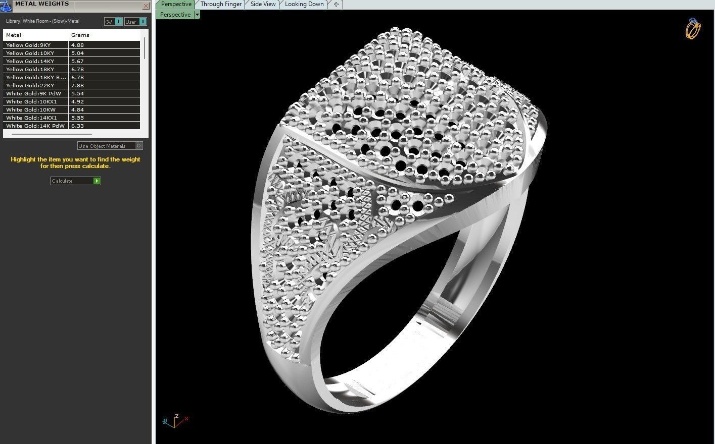 Gents Rings Diamond Men Ring STL 3DM 3D ready print model 3D print model_6