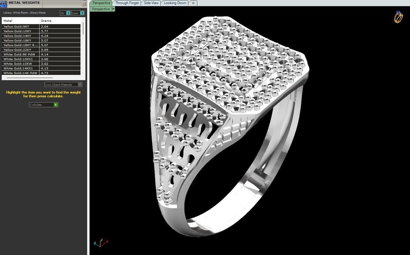 Gents Rings Diamond Men Ring STL 3DM 3D ready print model 3D print model_6