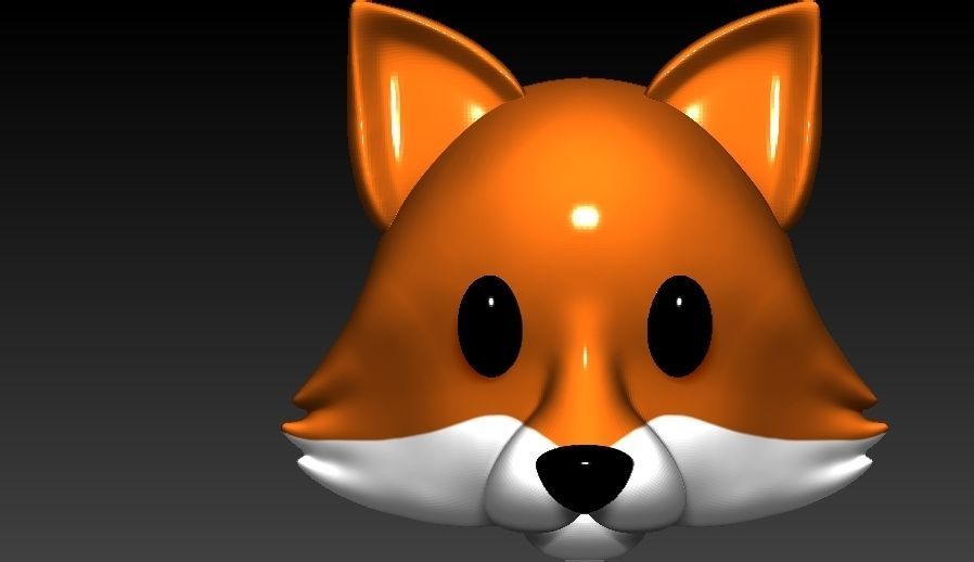 Fox Emoji 3D print model_1