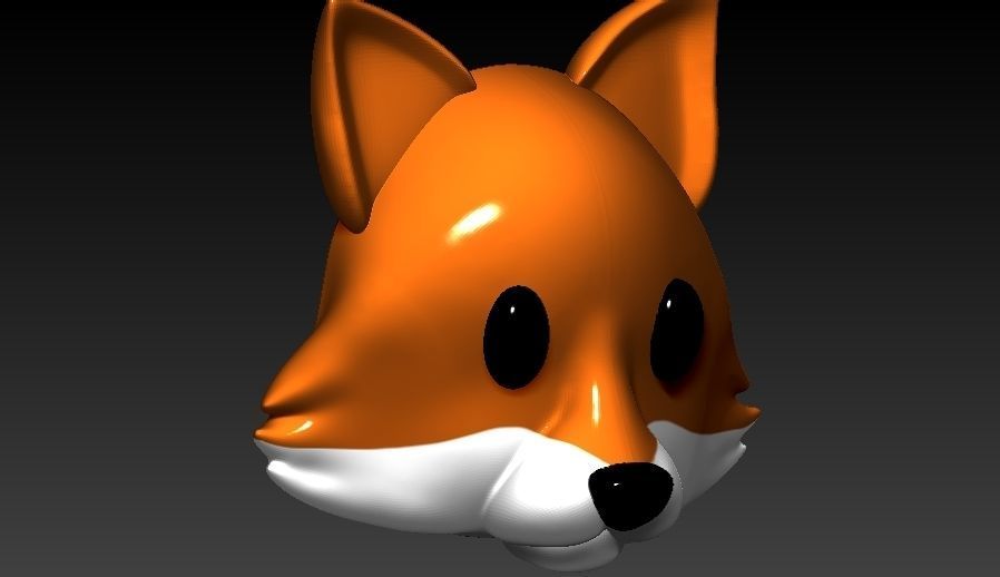 Fox Emoji 3D print model_2