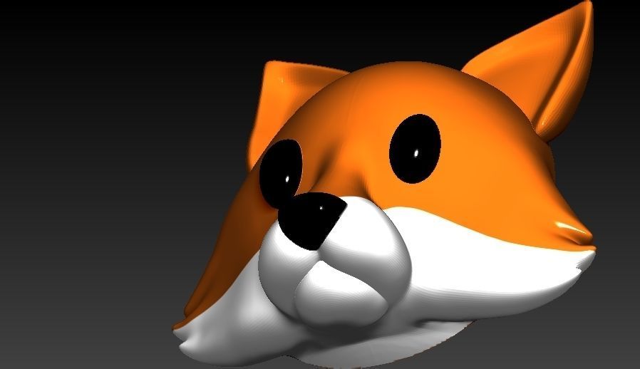 Fox Emoji 3D print model_4