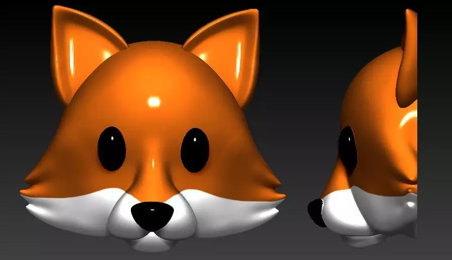 Fox Emoji 3D print model_0