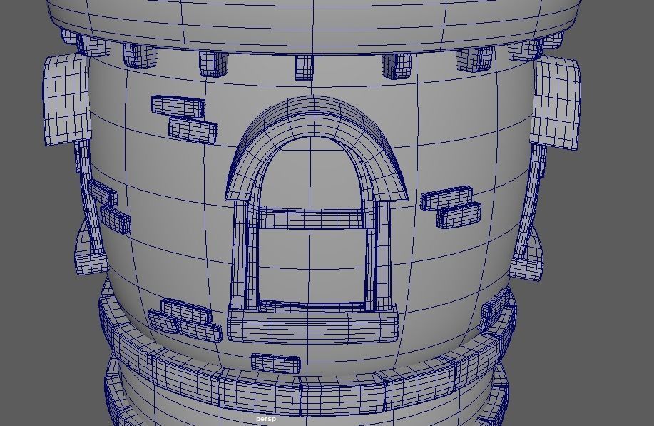 Cartoon Town House Building 3D Model Low-poly 3D model_13