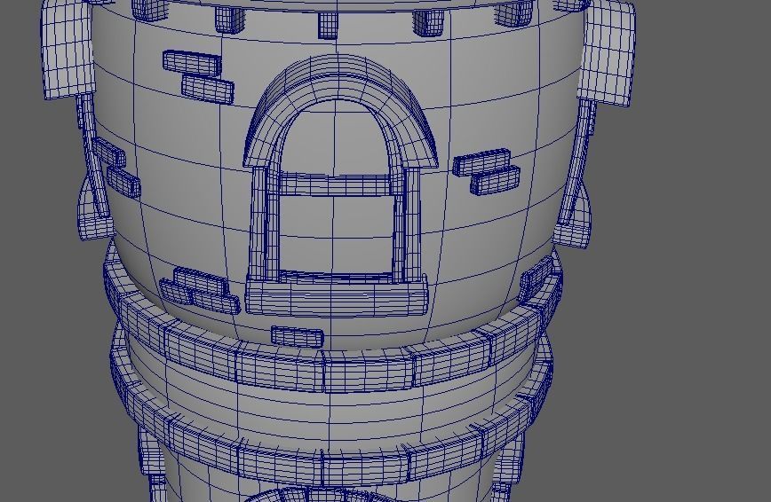 Cartoon Town House Building 3D Model Low-poly 3D model_8