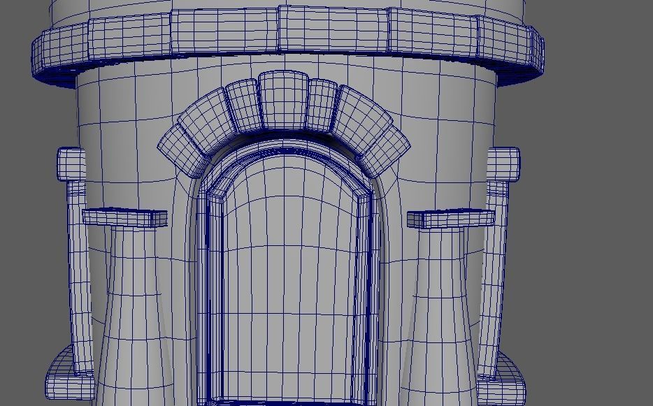 Cartoon Town House Building 3D Model Low-poly 3D model_10