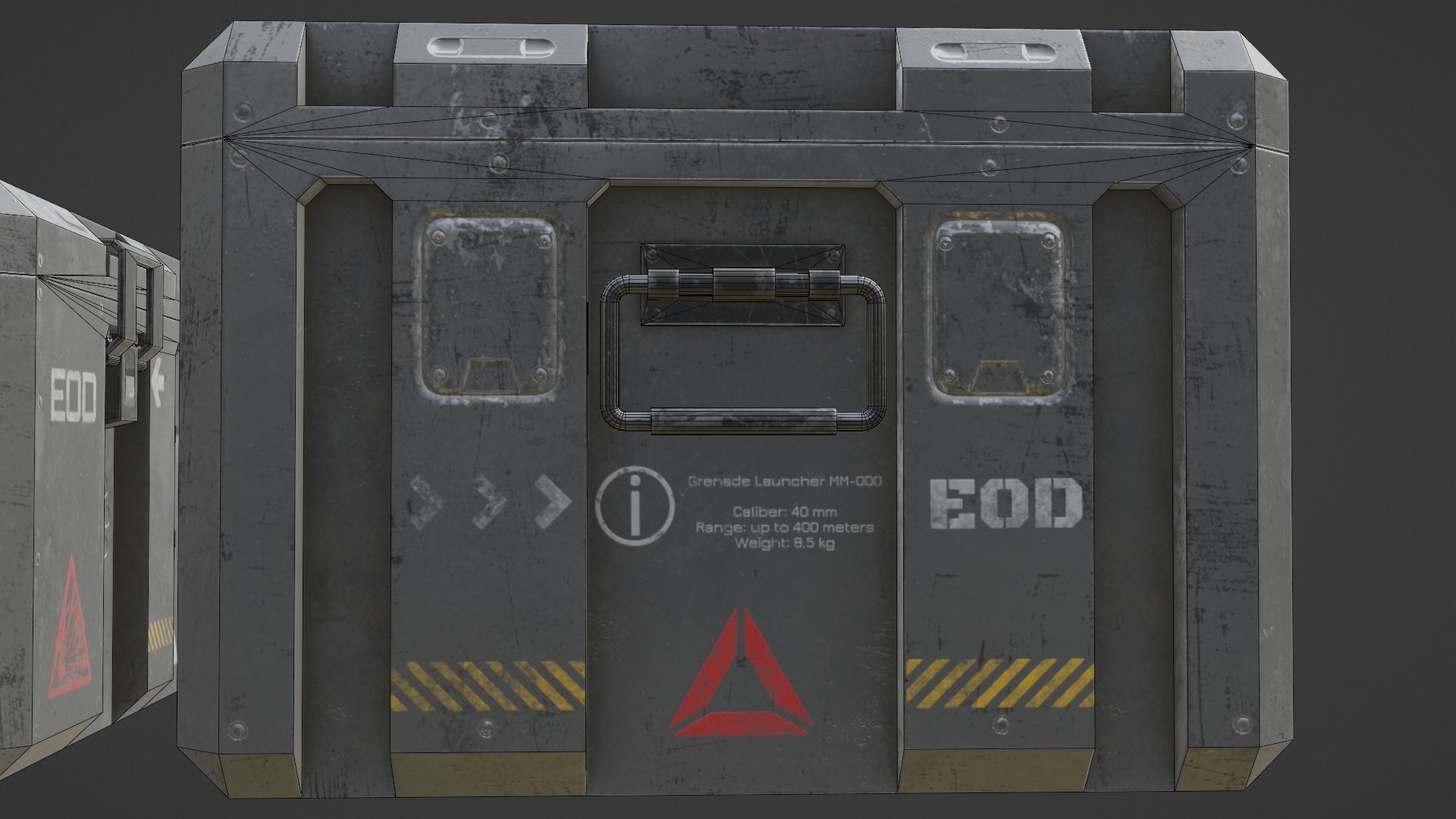 Military boxes GameReady Low-poly 3D model_8