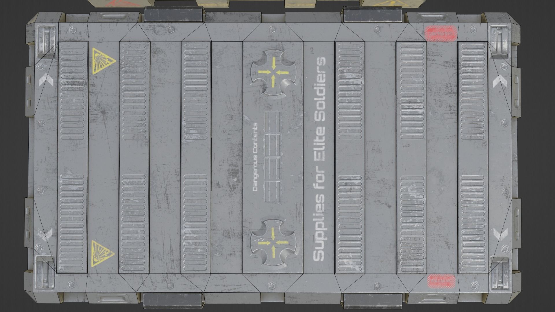 Military boxes GameReady Low-poly 3D model_6