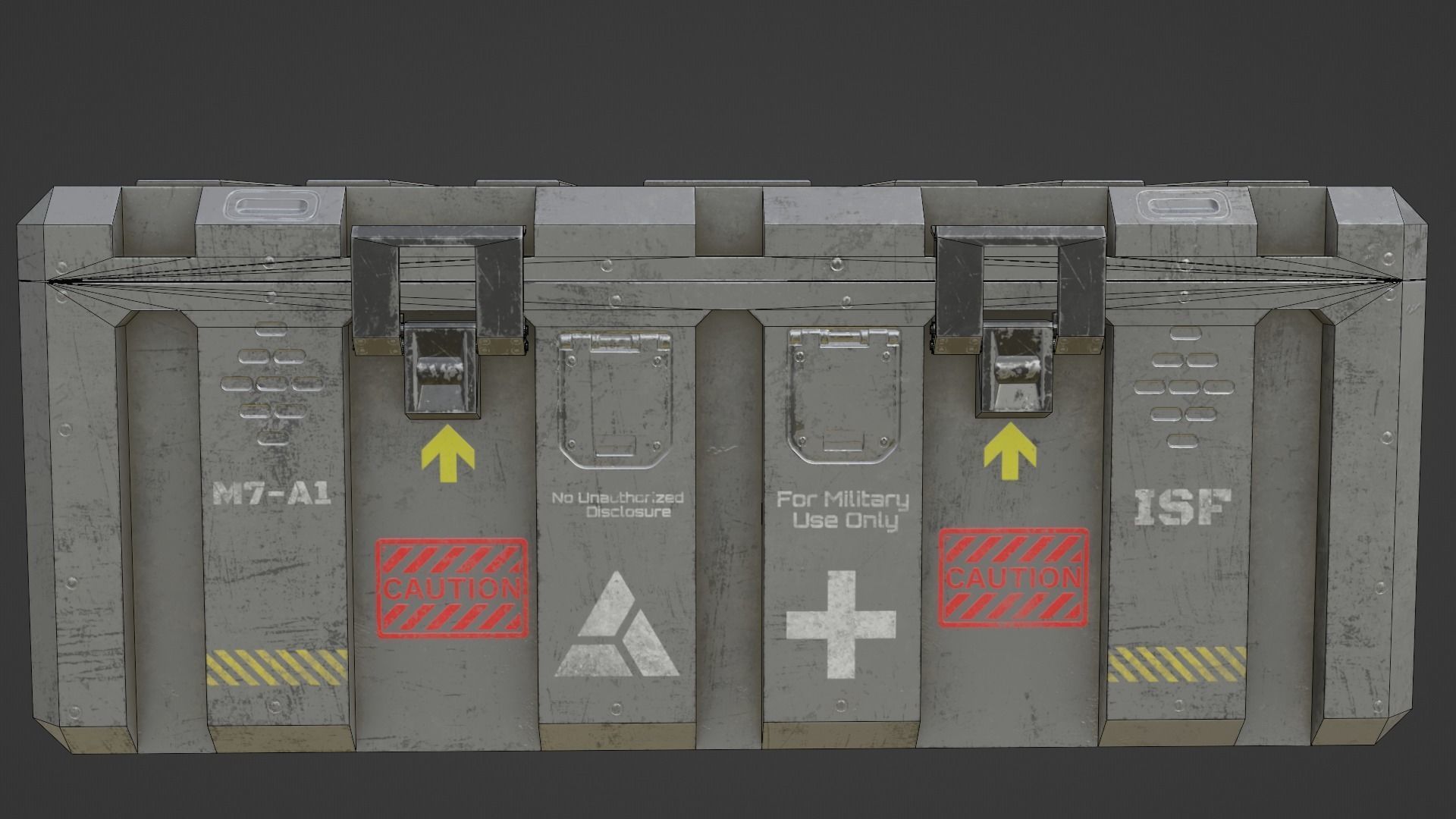 Military boxes GameReady Low-poly 3D model_7