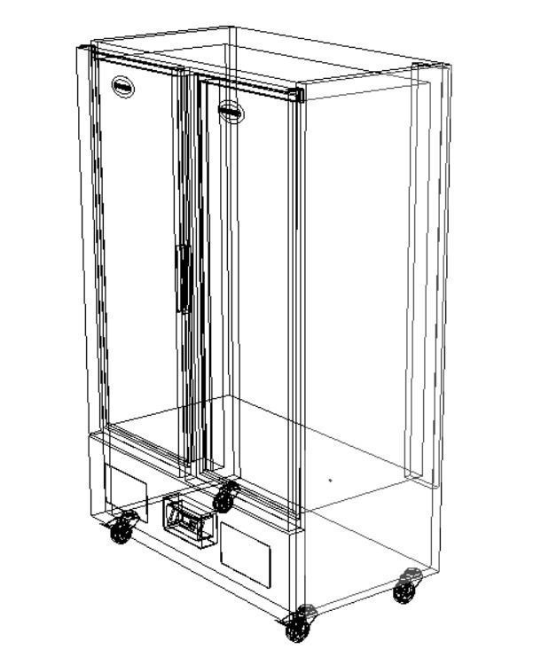Double Upright Refrigerator or Freezer 3D model_12