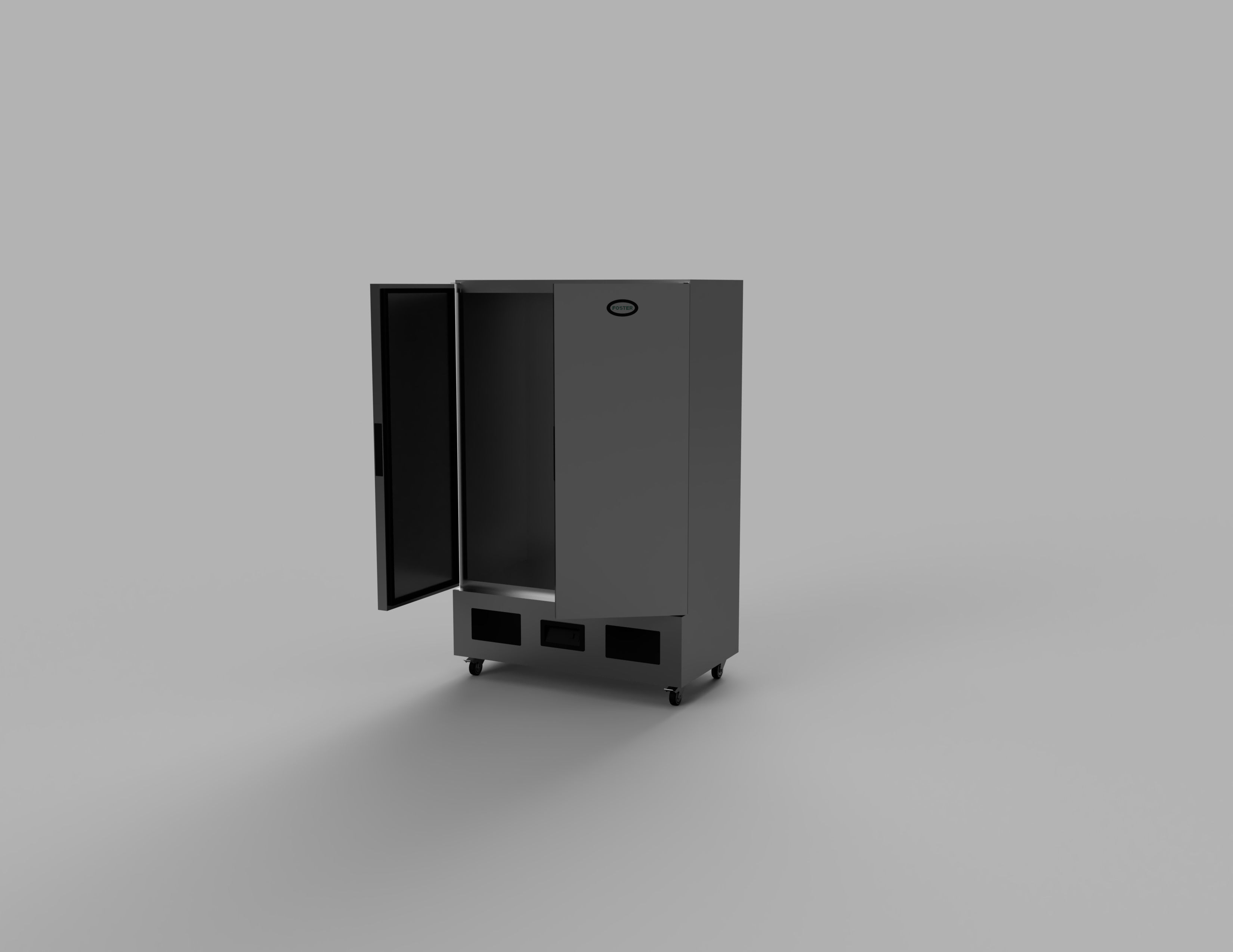 Double Upright Refrigerator or Freezer 3D model_1