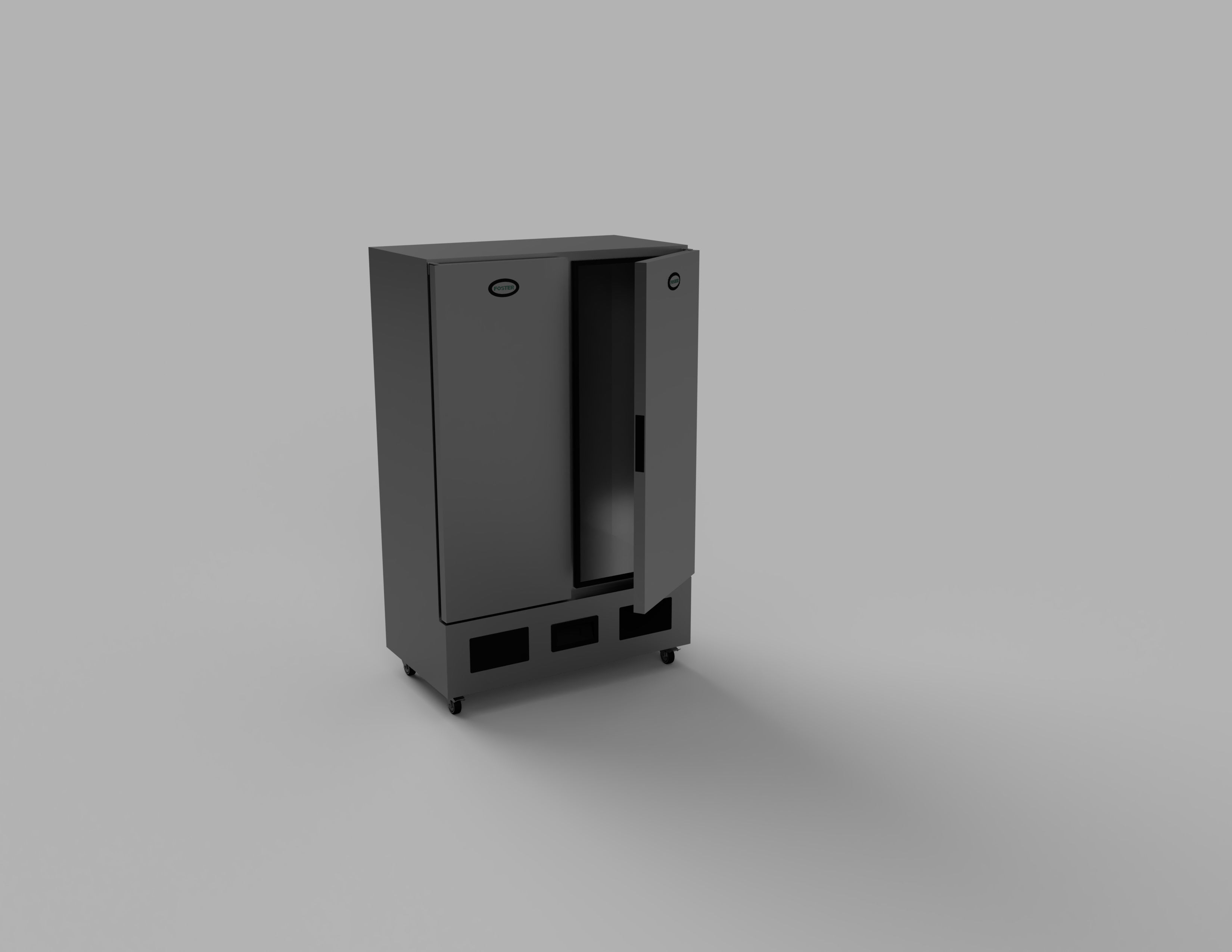 Double Upright Refrigerator or Freezer 3D model_6