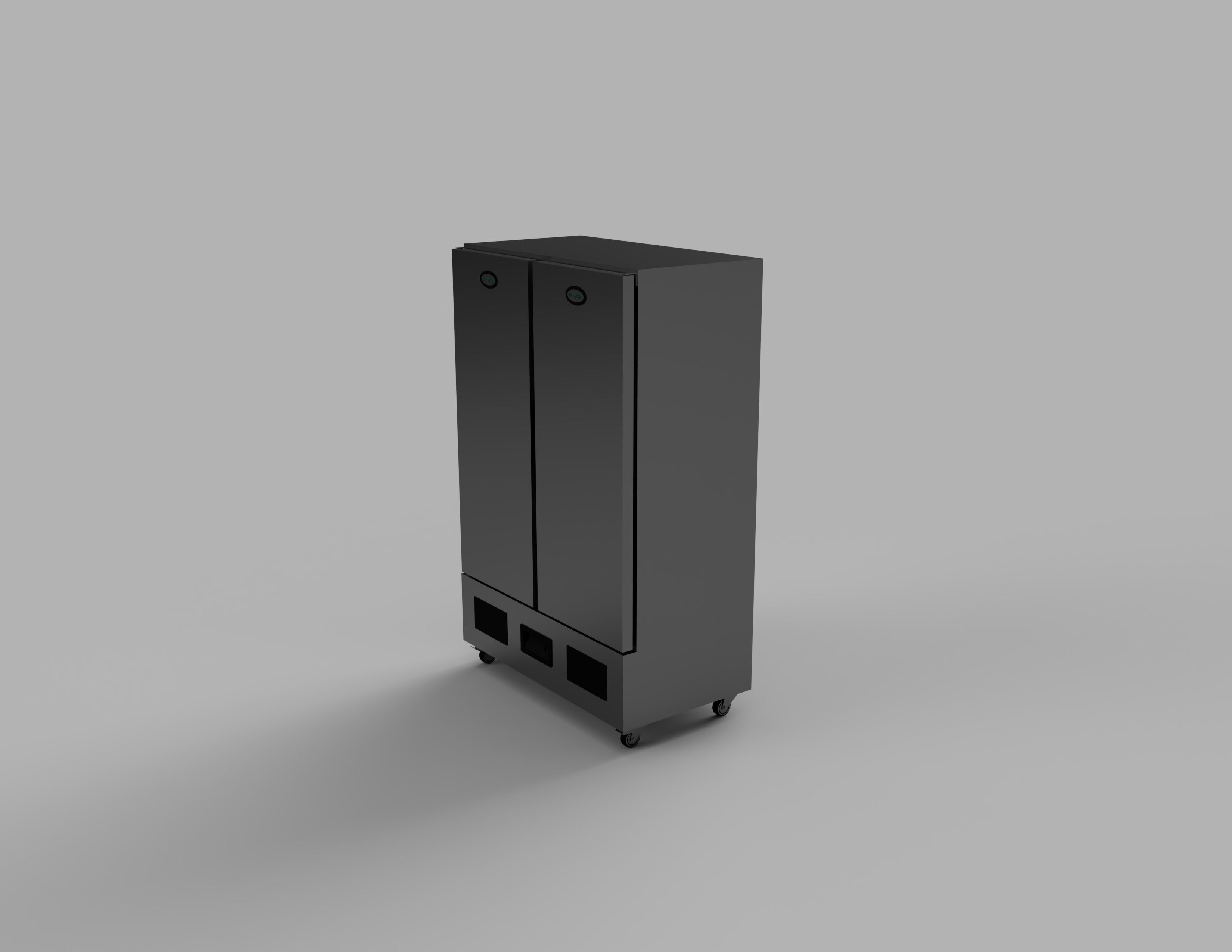 Double Upright Refrigerator or Freezer 3D model_2