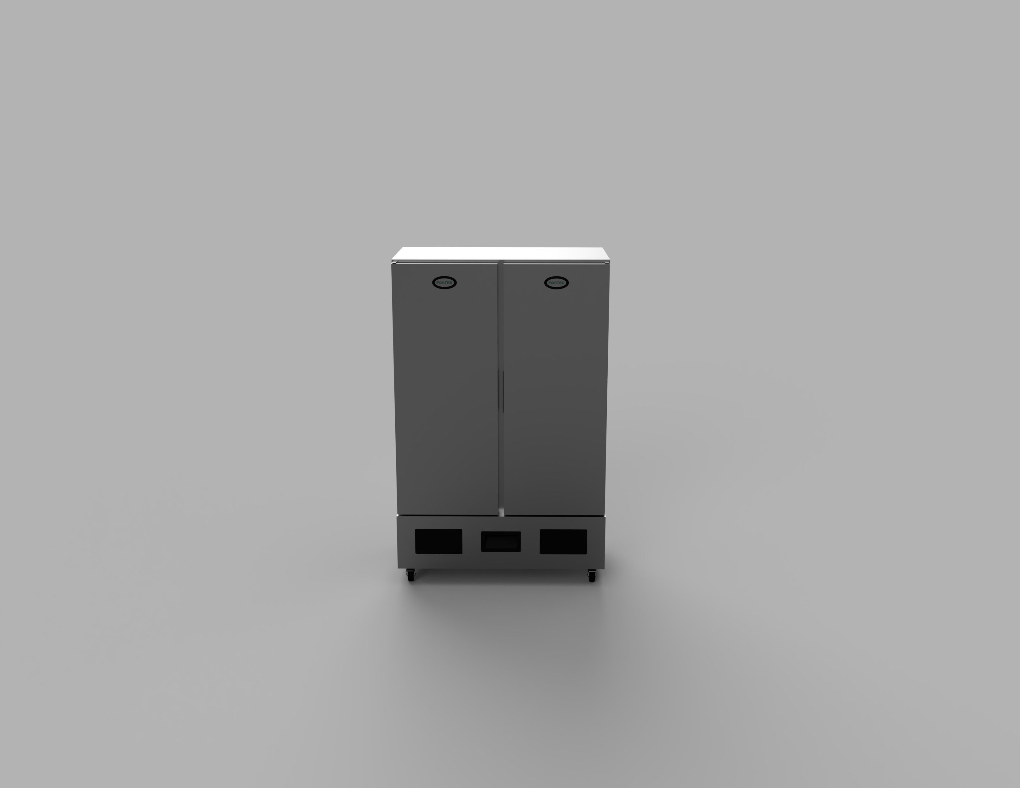 Double Upright Refrigerator or Freezer 3D model_7