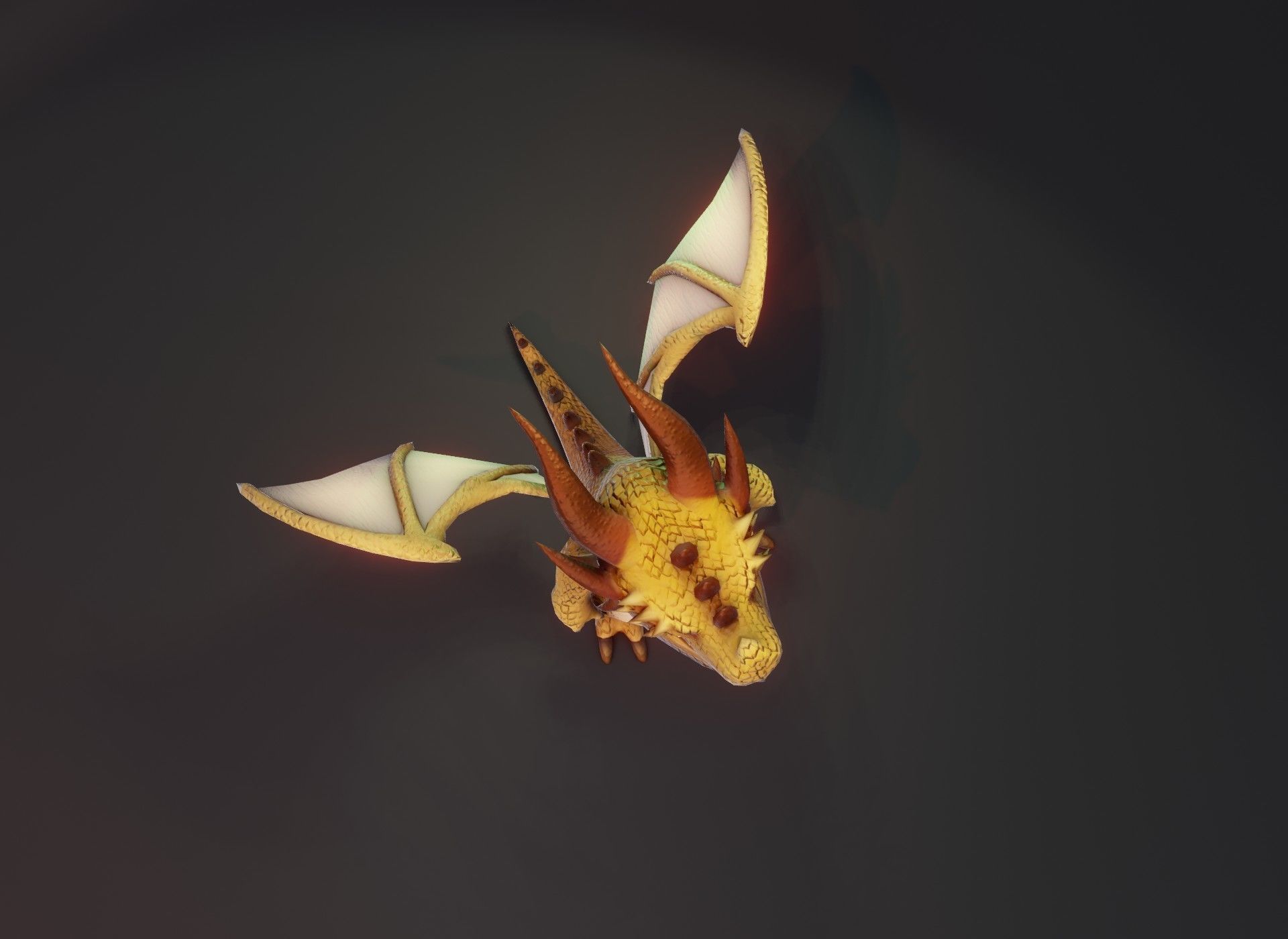 Cartoon Brown Dragon 3D Model Low-poly 3D model_9