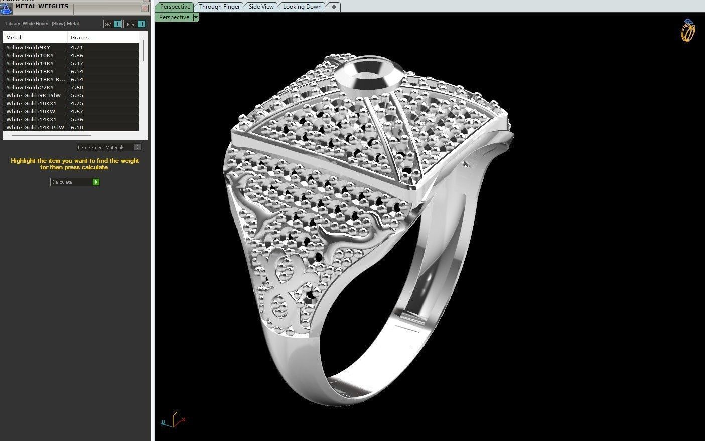 Gents Rings Diamond Men Ring STL 3DM 3D ready print model 3D print model_6