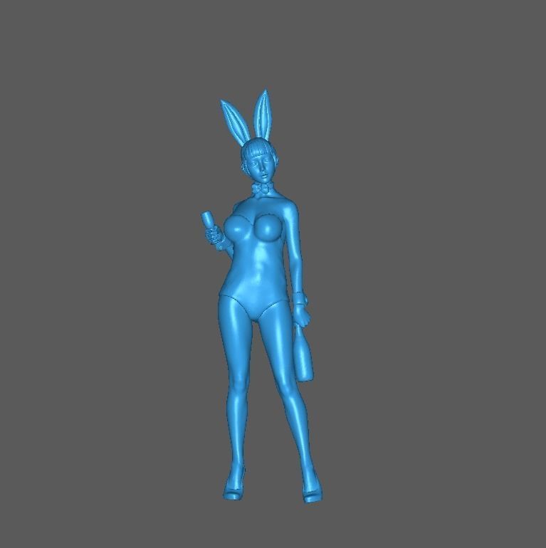 Figure Bunny girl in 1-64 scale diorama miniature 3D print model_5