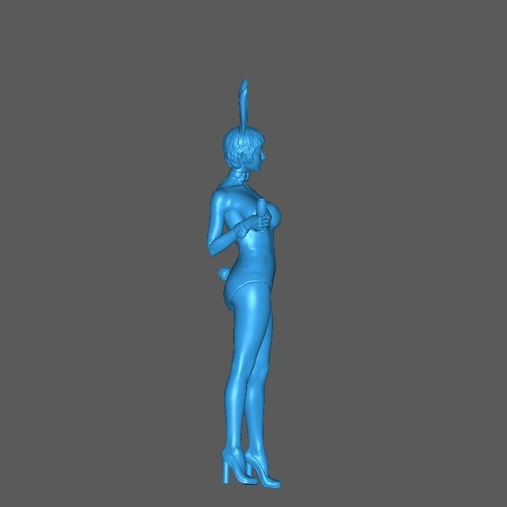 Figure Bunny girl in 1-64 scale diorama miniature 3D print model_8