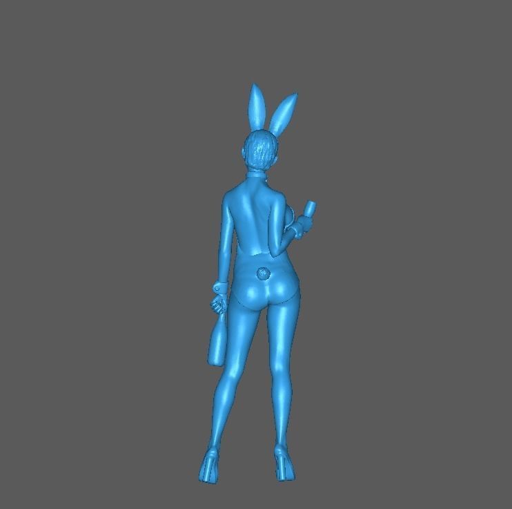 Figure Bunny girl in 1-64 scale diorama miniature 3D print model_7