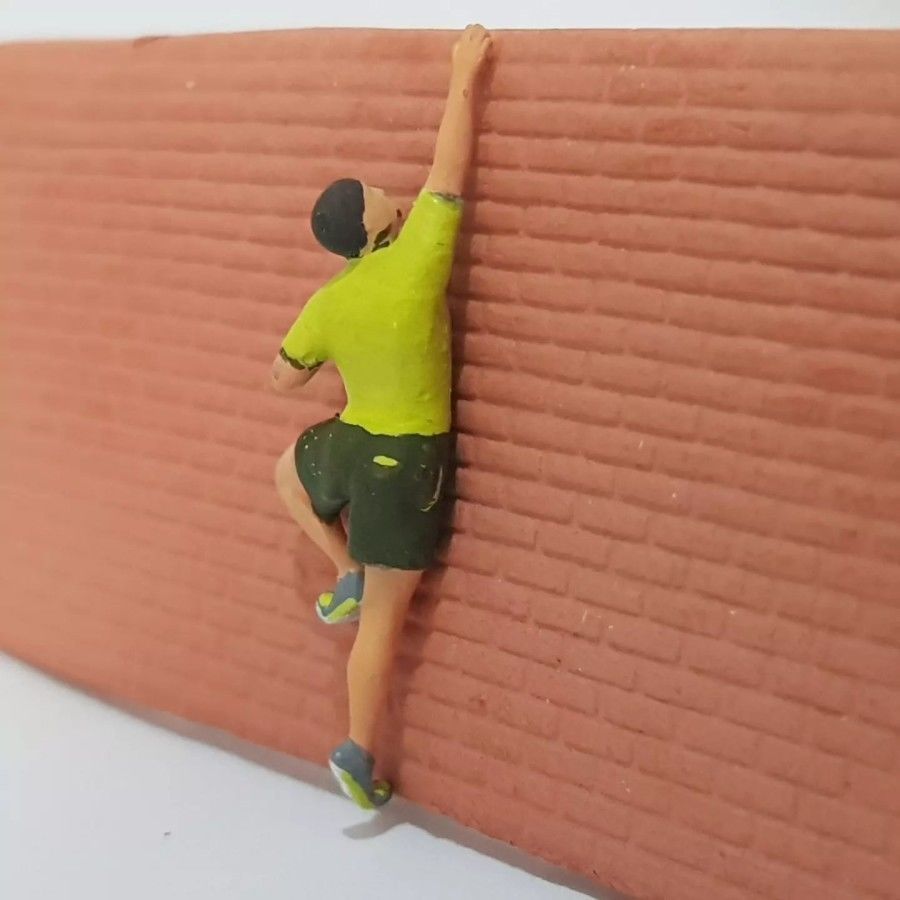 Figure Rasino climbin in 1-64 scale diorama miniature 3D print model_2