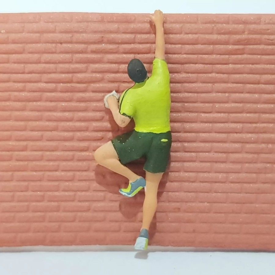 Figure Rasino climbin in 1-64 scale diorama miniature 3D print model_1