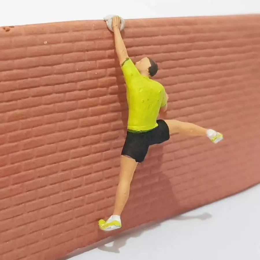 Figure Karmidi climbing in 1-64 scale diorama miniature 3D print model