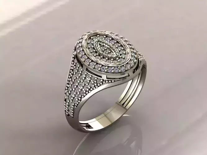 Gents Rings Diamond Men Ring STL 3DM 3D ready print model