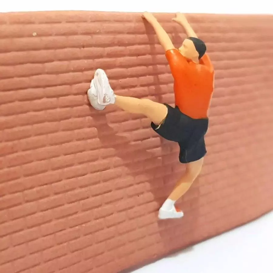 Figure Suryono climbing in 1-64 scale diorama miniature 3D print model_0